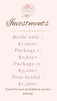 a bridal package with the words'investments'